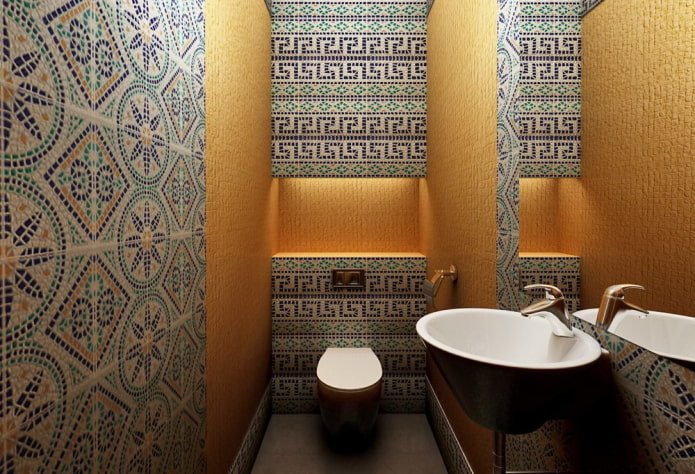 Mosaicos marroquíes en el baño