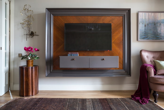 cómo decorar un televisor en la pared