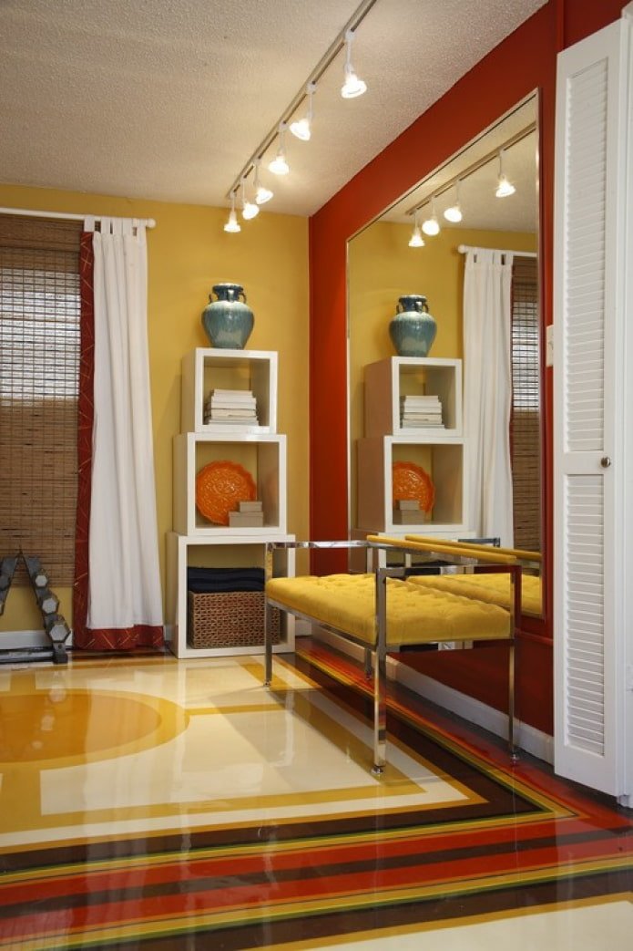 suelo de color en el salón