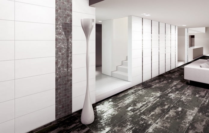 azulejos de suelo de metal en el interior