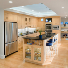 Variantes de diseño de techos tensados en la cocina-10