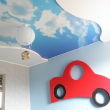 Techo tensado en la habitación de los niños: 60 mejores fotos e ideas-9