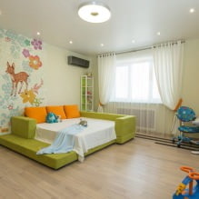 Techo tensado en la habitación de los niños: 60 mejores fotos e ideas-10