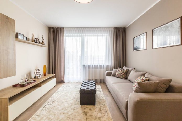 Cortinas para el salón de estilo moderno