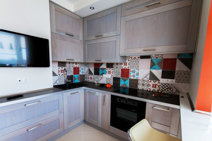Azulejos patchwork en la cocina