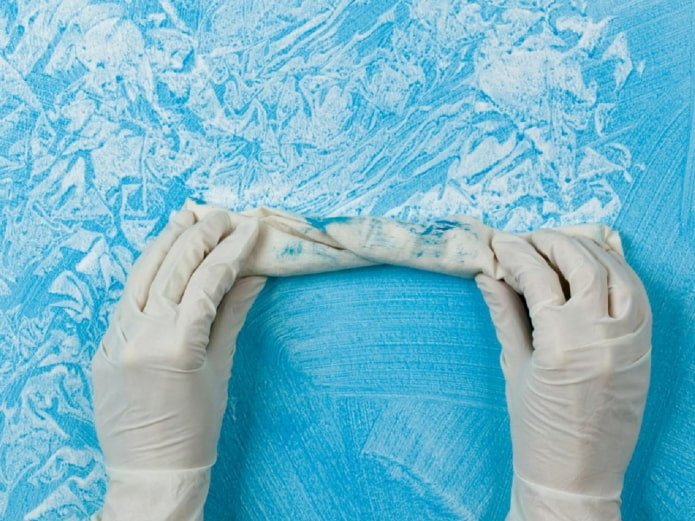 Pintura texturizada con trapo