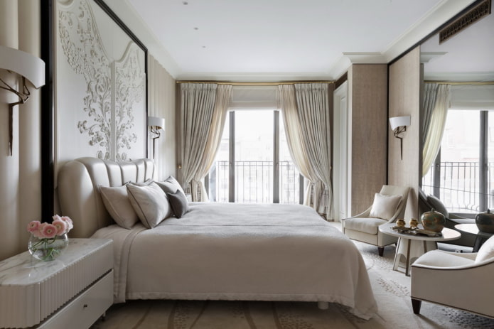 dormitorio de estilo neoclásico