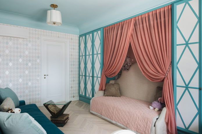 Decoración textil de interiores en estilo neoclásico