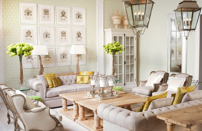 decoración interior neoclásica
