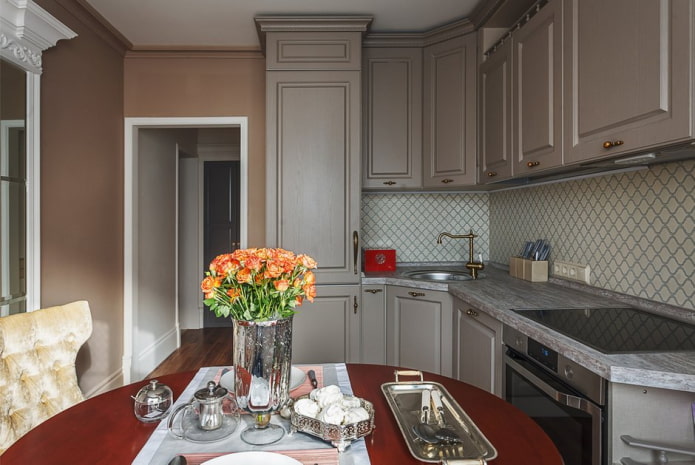 Cocina en estilo neoclásico