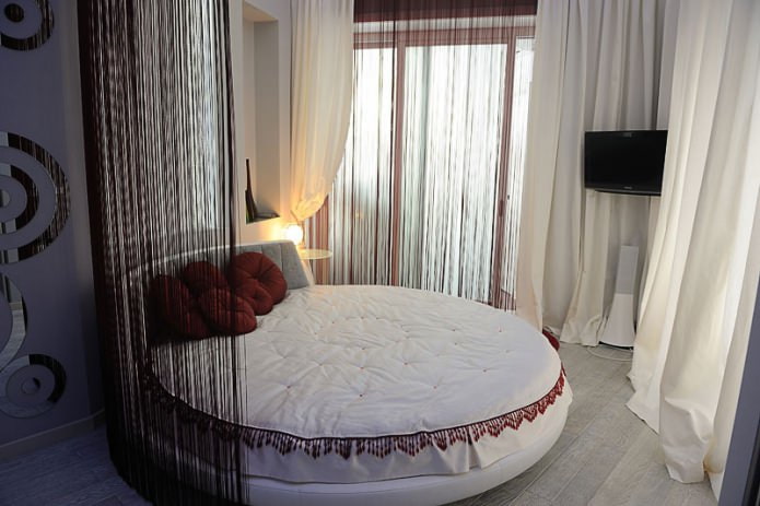 organza and thread curtains