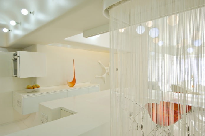 Cortinas de hilo blanco