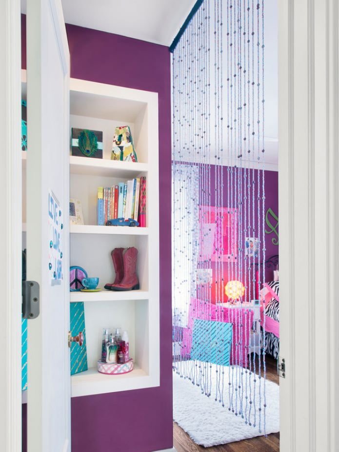 Cortinas de hilo con cuentas