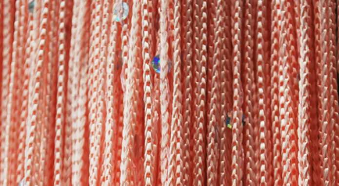 cortinas de hilo con lentejuelas
