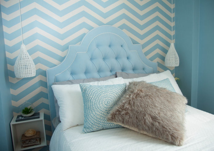 papel pintado con patrón en zigzag