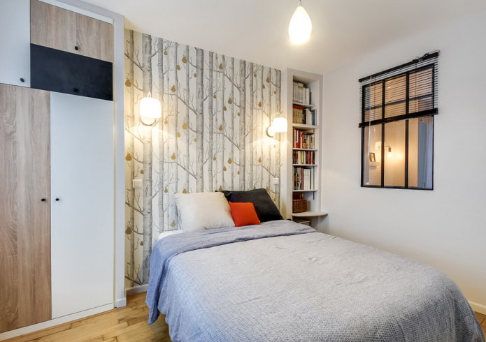 papel pintado con abedules