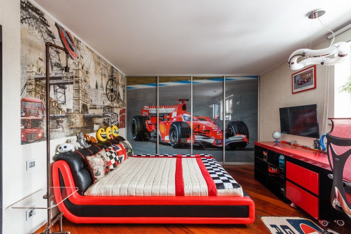 Habitación estilo Fórmula 1