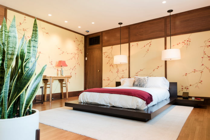 Papel pintado de estilo japonés con sakura