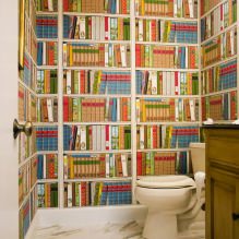 Papel pintado para el baño: ventajas y desventajas, tipos, diseño, 70 fotos del interior-8