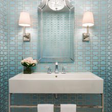Papel pintado para el baño: ventajas y desventajas, tipos, diseño, 70 fotos del interior-5