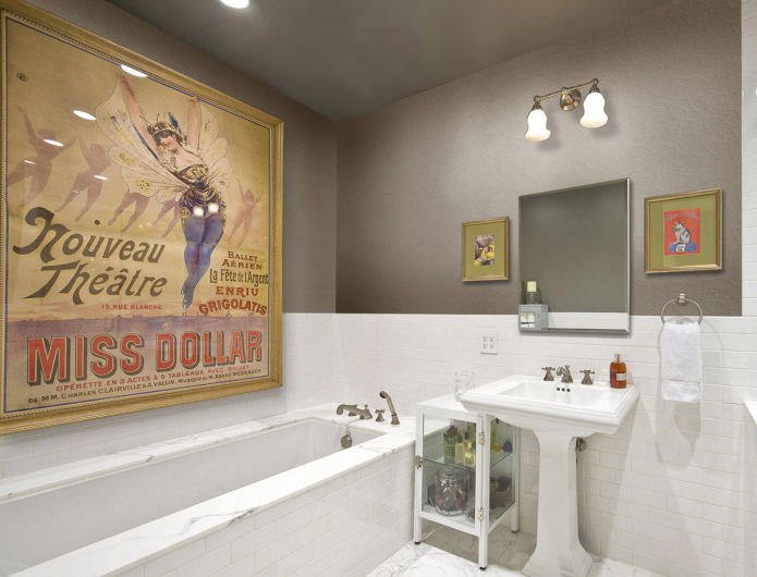 papel pintado de vidrio en el baño