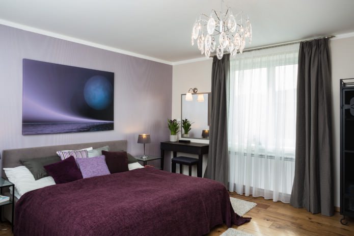 Papel pintado monocromático para el dormitorio