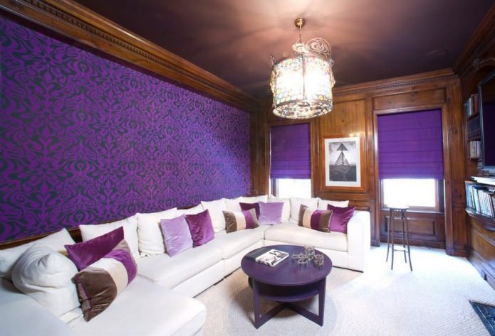 salón marrón-morado