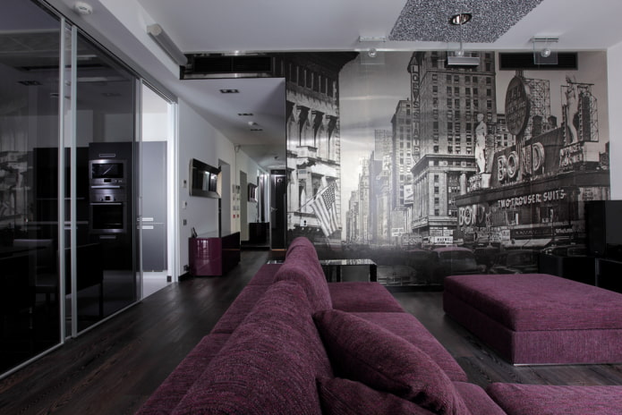 Fotomural con Nueva York en el salón
