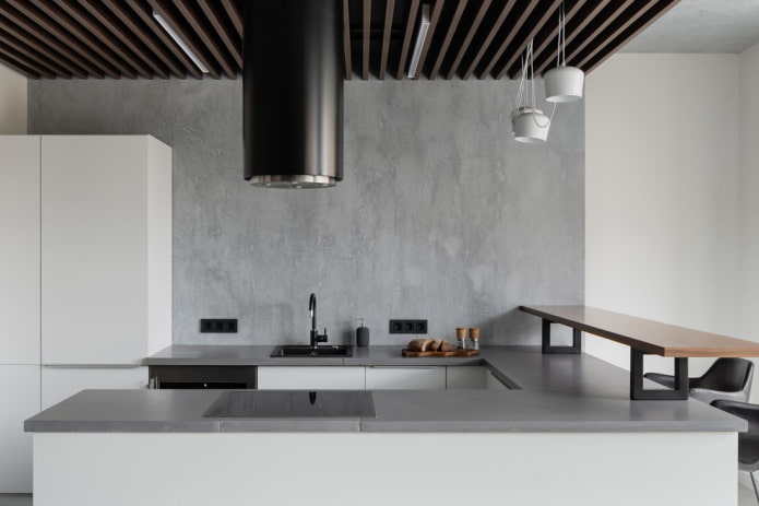 Yeso decorativo en la cocina