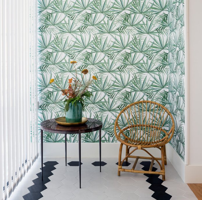 papel pintado verde