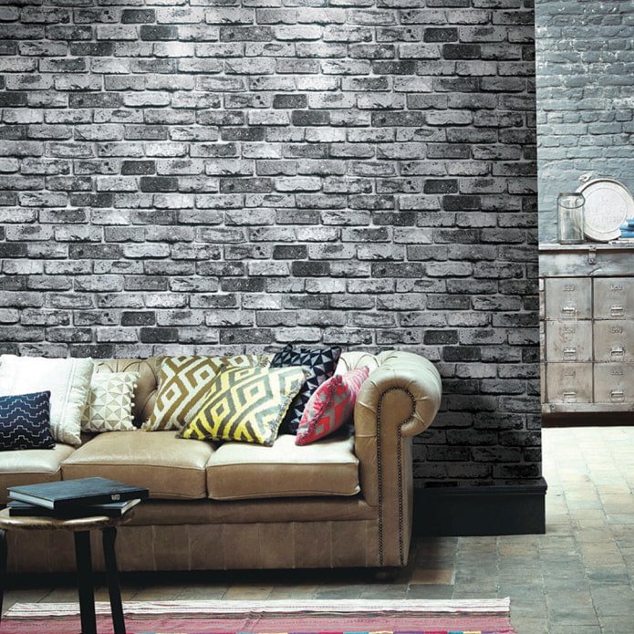 papel pintado bajo piedra gris