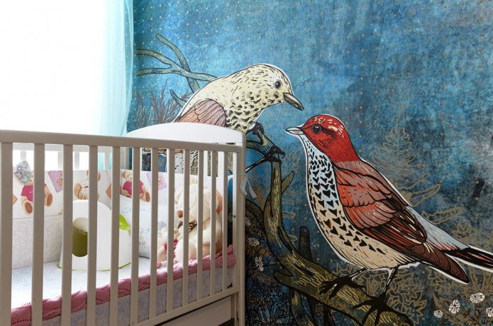 fotomural con aves
