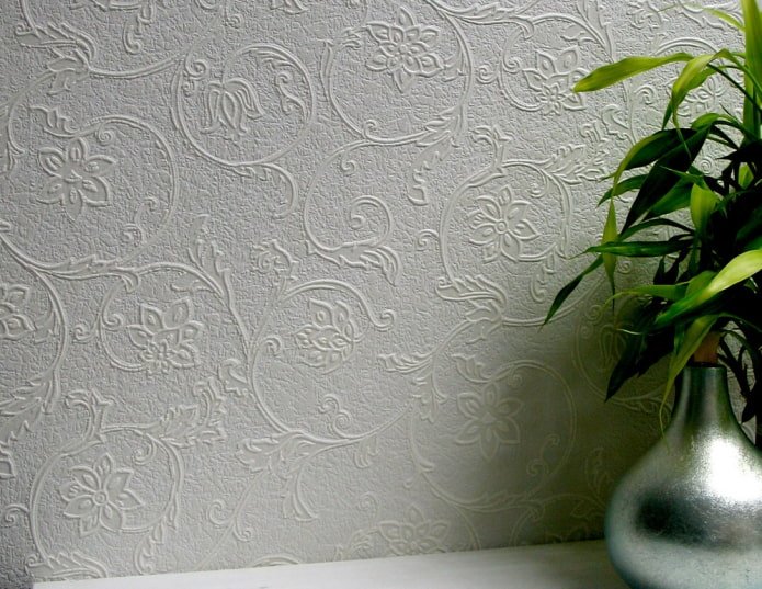 papel pintado de vidrio pintable con flores