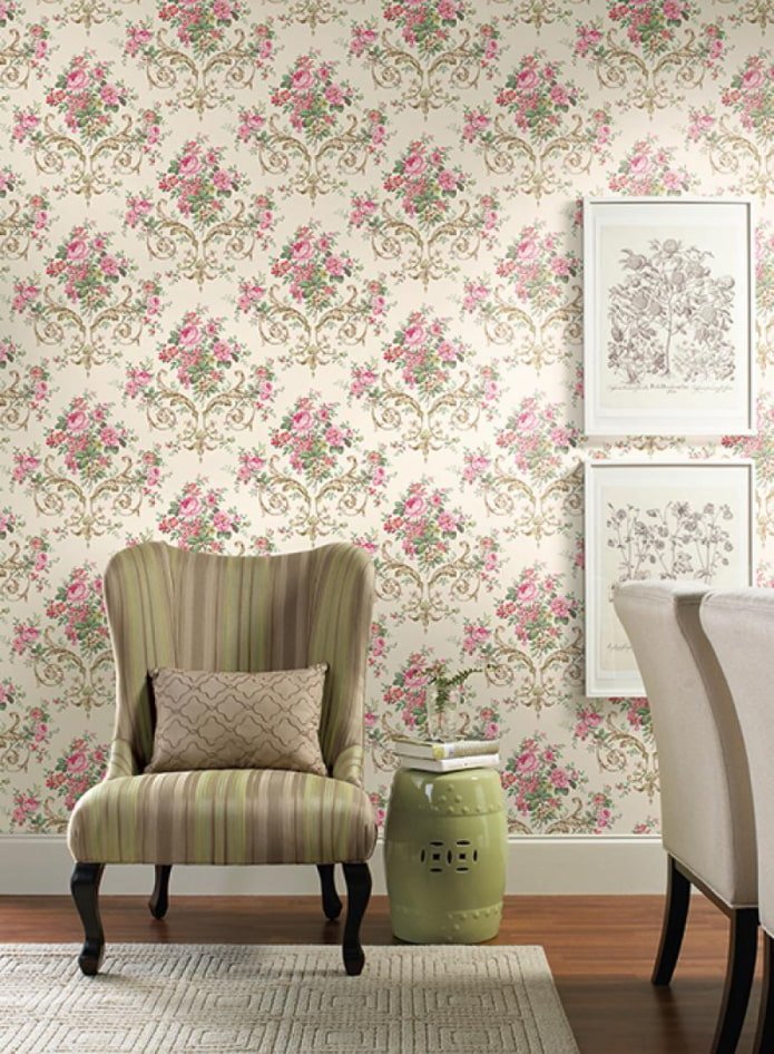 combinación de monograma con flores