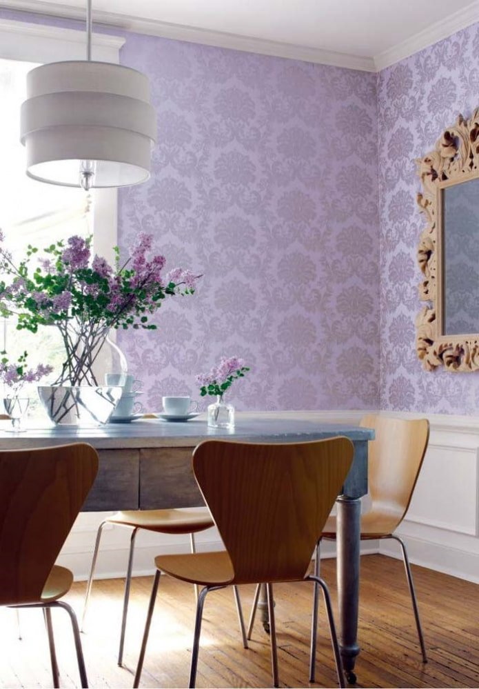 papel tapiz con monograma lila