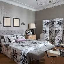 Papel pintado gris: combinaciones, diseño, elección de muebles y cortinas, 101 fotos en el interior-32