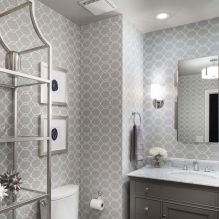 Papel pintado gris: combinaciones, diseño, elección de muebles y cortinas, 101 fotos del interior-16