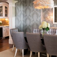 Papel pintado gris: combinaciones, diseño, elección de muebles y cortinas, 101 fotos en el interior-26