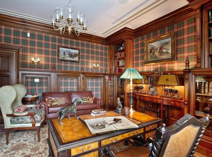 Interior de estudio de estilo inglés