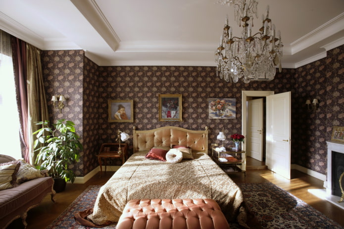 Dormitorio en tonos cálidos