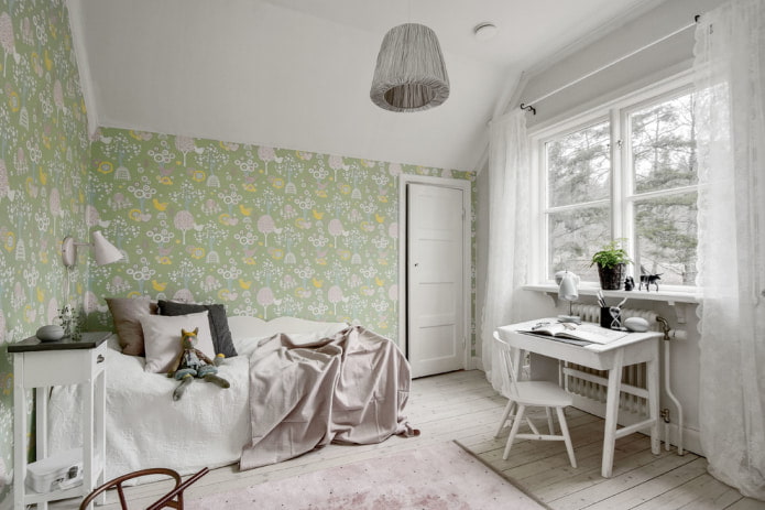 Estilo escandinavo en una habitación infantil