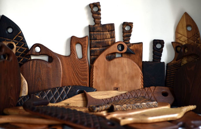 tablas de cortar quemadas