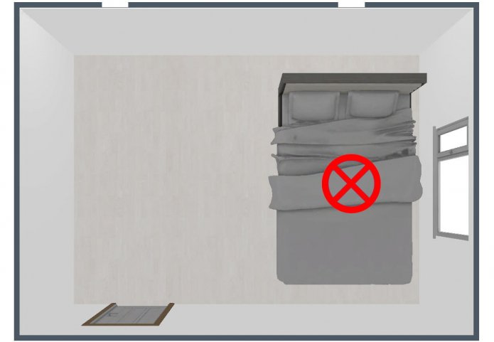 cómo no colocar una cama