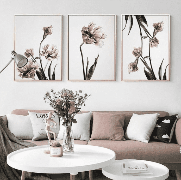 imágenes de flores en la pared