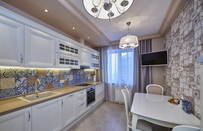 Papel tapiz lavable bajo azulejos