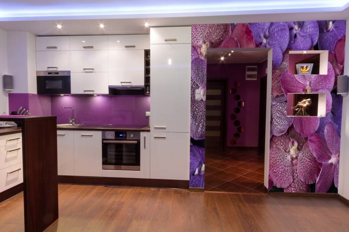 Papel tapiz fotográfico morado