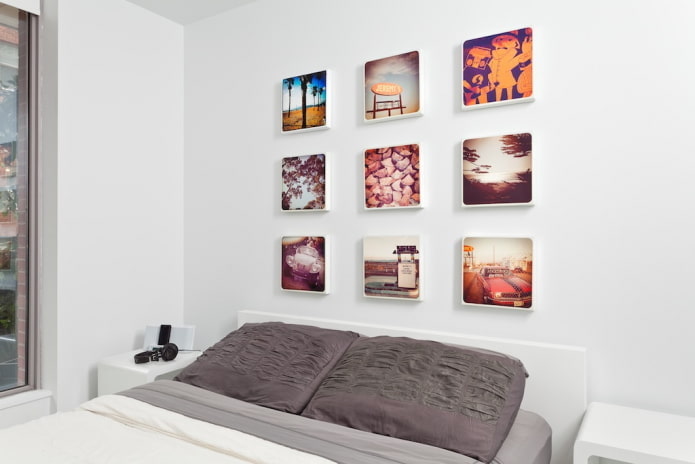 Fotos en la pared del interior