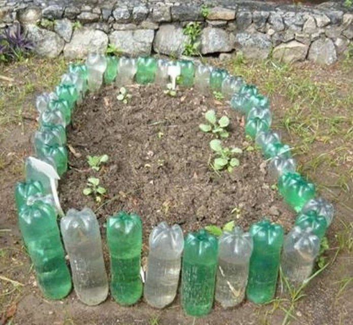 cercado de botellas