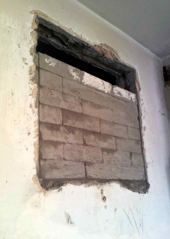 Ventana tapiada
