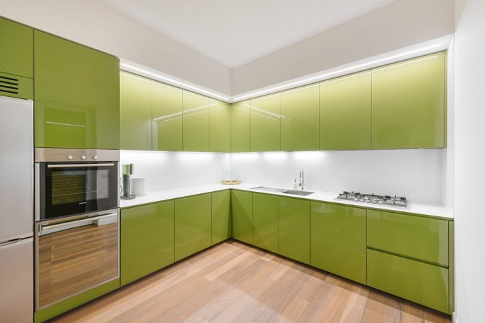 Cocina oliva brillante